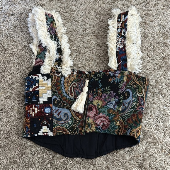 Jaded London boho fringe festival top 0 (broken zipper) - Picture 2 of 3